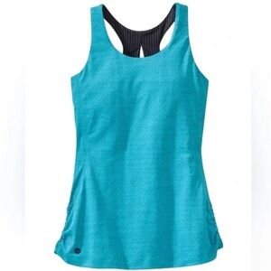 Outdoor research blue racerback callista tank with built in shelf bra
